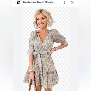 MAREA Floral Green Dress